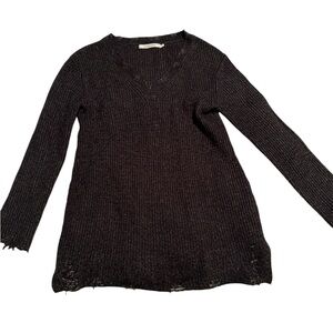 Black V-Neck Sweater